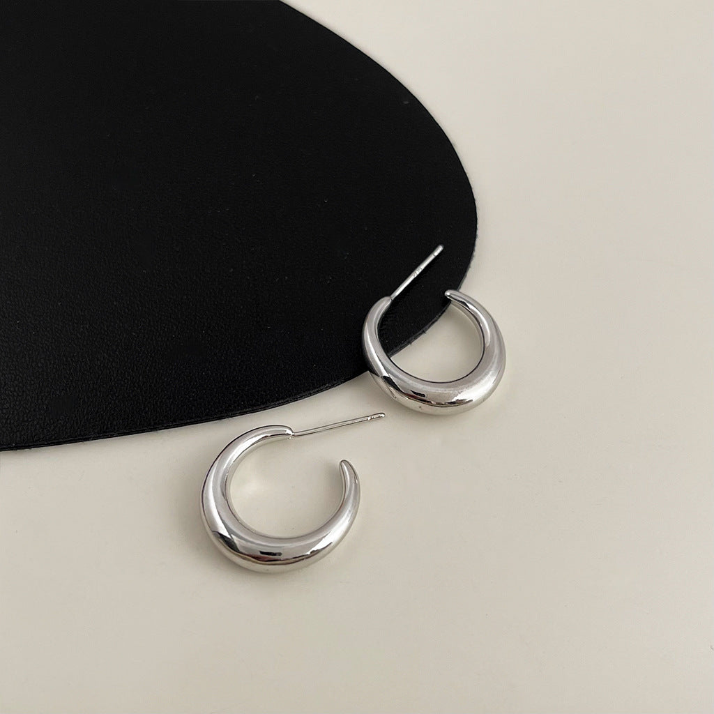 Wholesale Retro geometric metallic irregular earrings