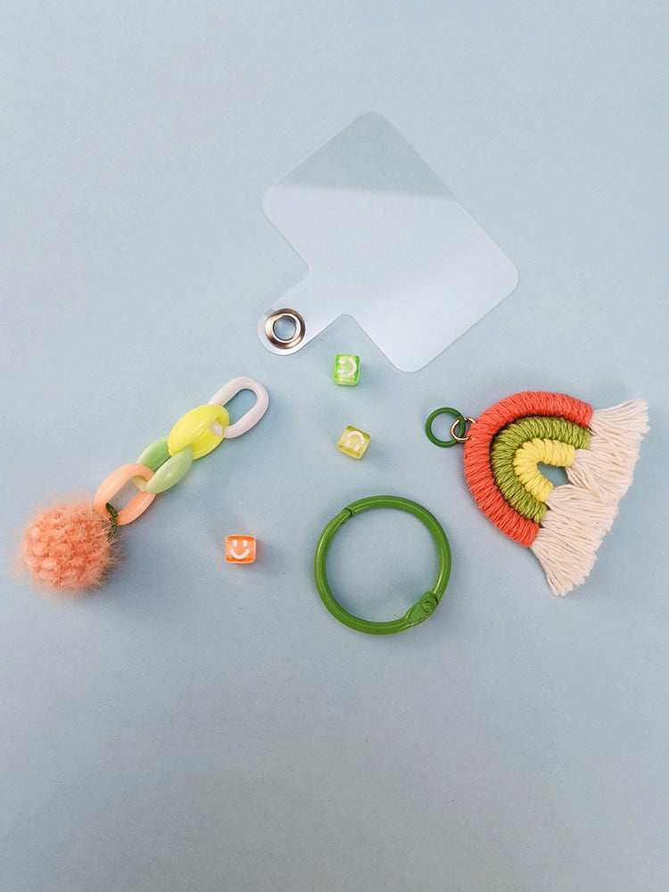 Llavero de lana de lana de tejido de mano al por mayor