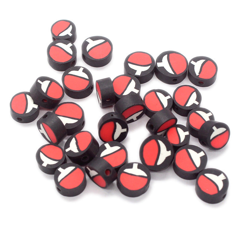 Wholesale 1000pcs/pack Sports Colorful Soccer Soft Pottery Beads