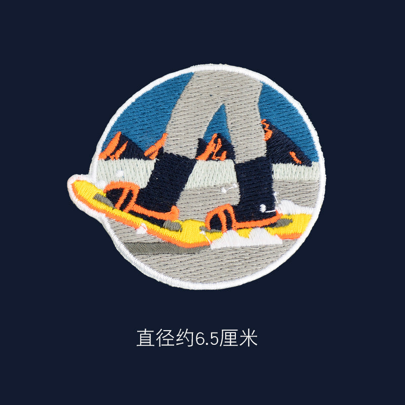 Wholesale Embroidered Extreme Sports Logo Patches Stylish Emblem Badges For Coats And Bags Fashion DIY Accessory