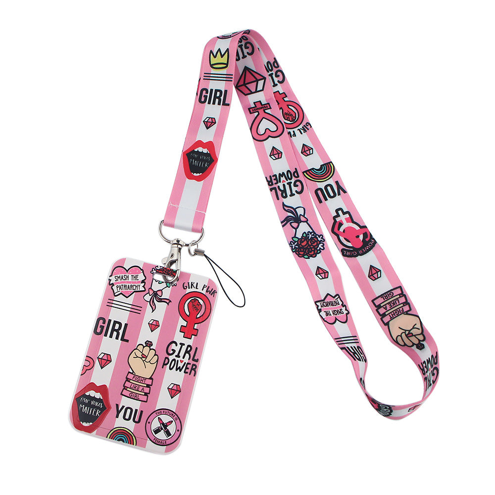 Wholesale Feminism Polyester Badge Lanyard