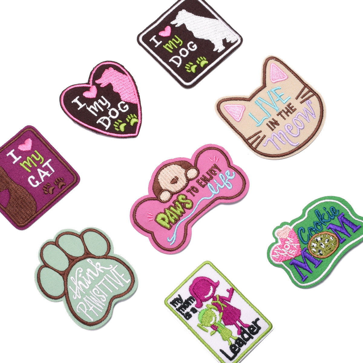 Wholesale Embroidered Cloth Cartoon Patches Set Of 8 Decorative Sew On Accent For Clothing