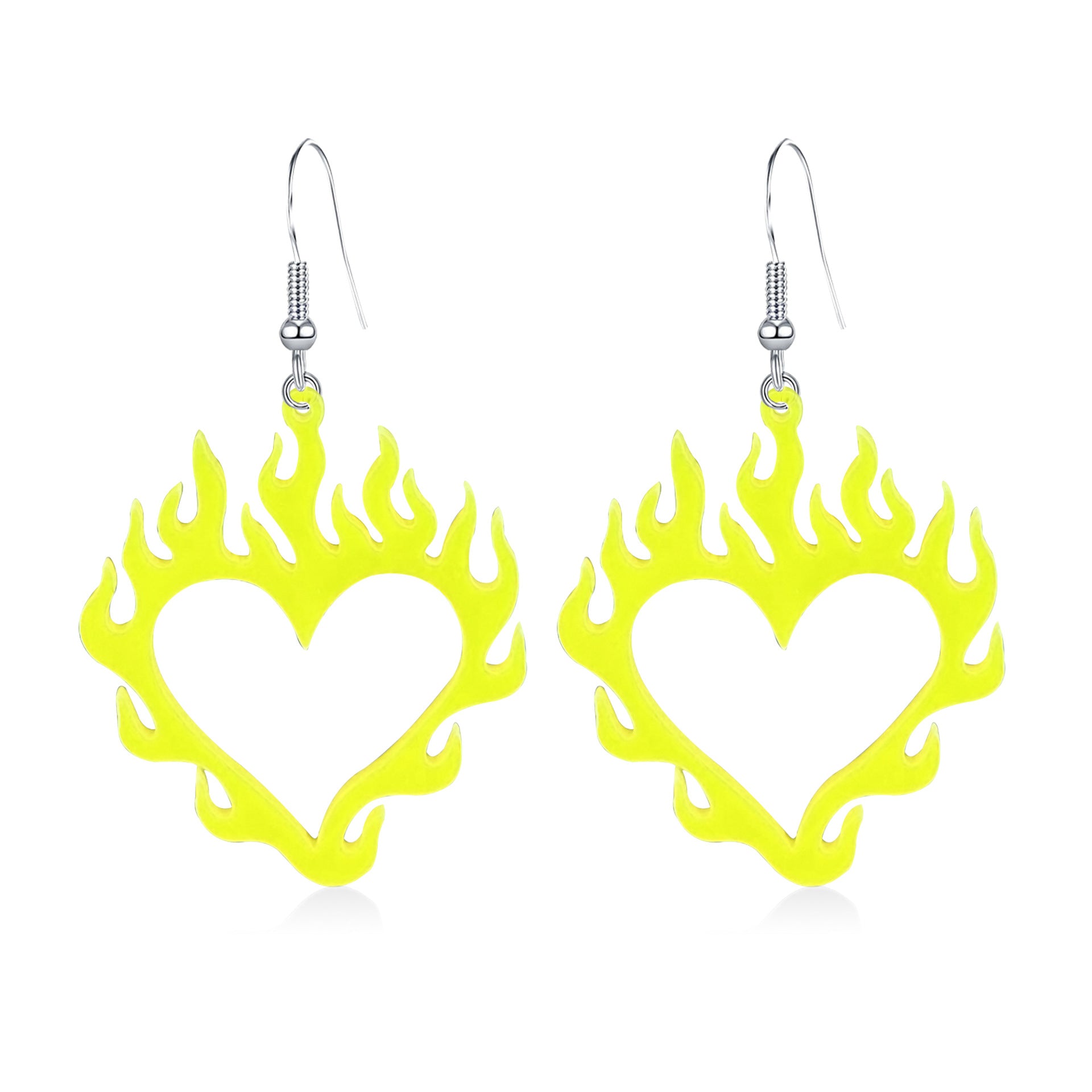 Wholesale Halloween Heart Flame Acrylic Earrings