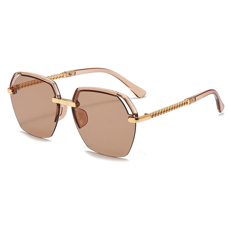 Gafas de sol de metal de marco grande al por mayor