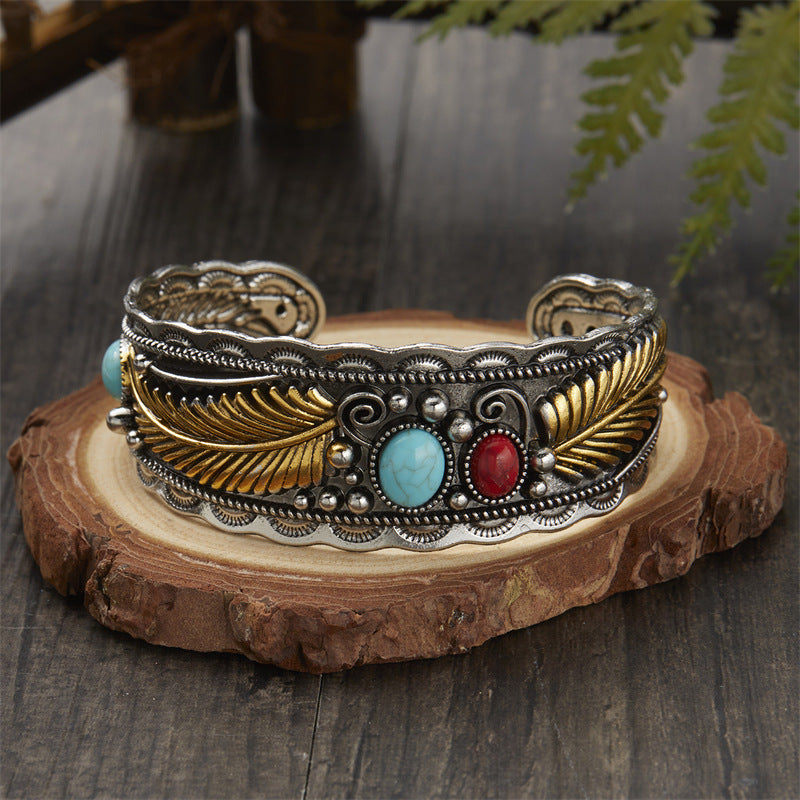 Wholesale Copper Oval Turquoise Bracelet