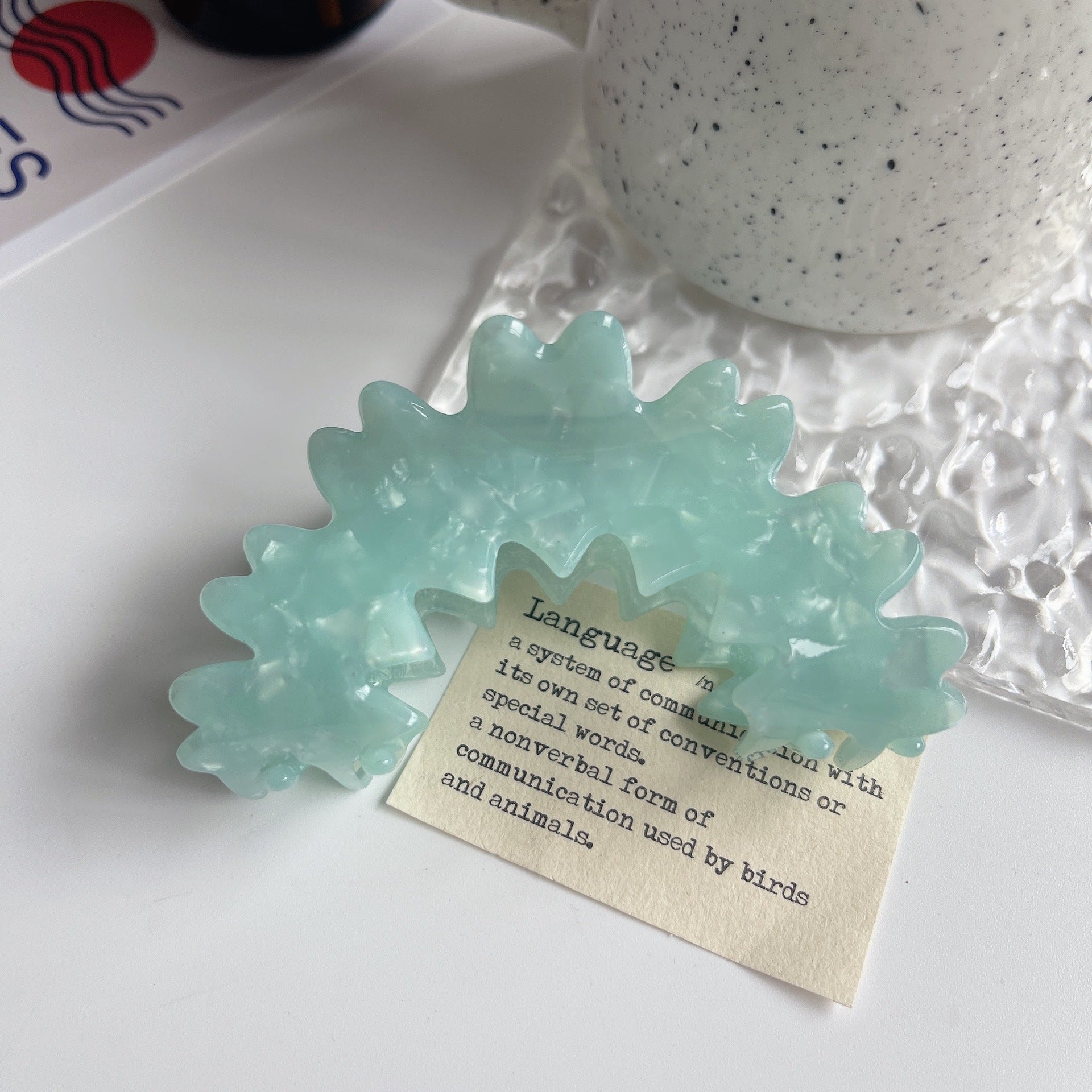 Wholesale Wavy Flower Acetate Grippers