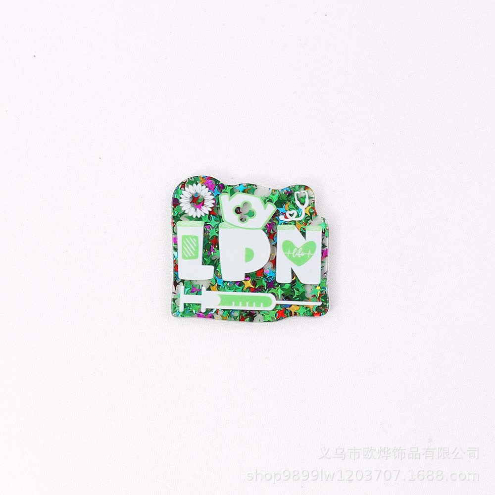 Wholesale  10pcs/pack cartoon organ medical letter bag jewelry acrylic pin