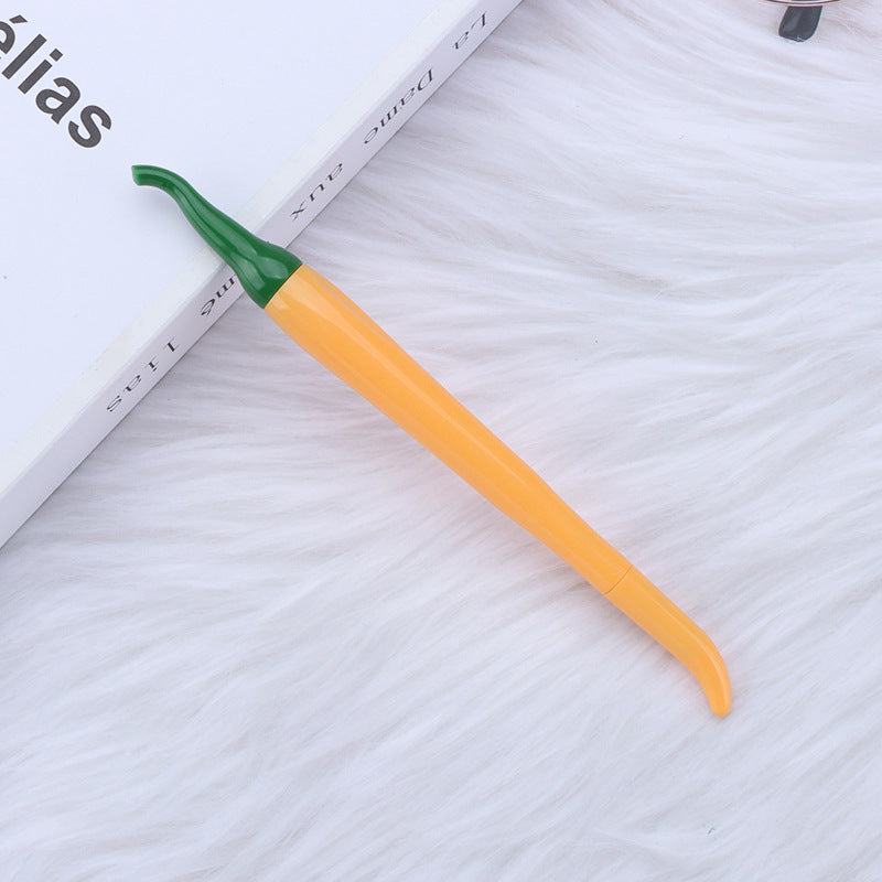 Wholesale Simulated Color Chili Pepper Shaped Needle Tube Plastic Pen