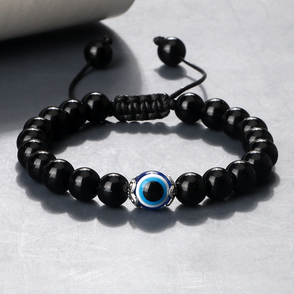 Wholesale Jewelry Bohemian Bracelet Devil' s Eye Beaded Braided Hand Rope Yoga Beads Hand Jewelry