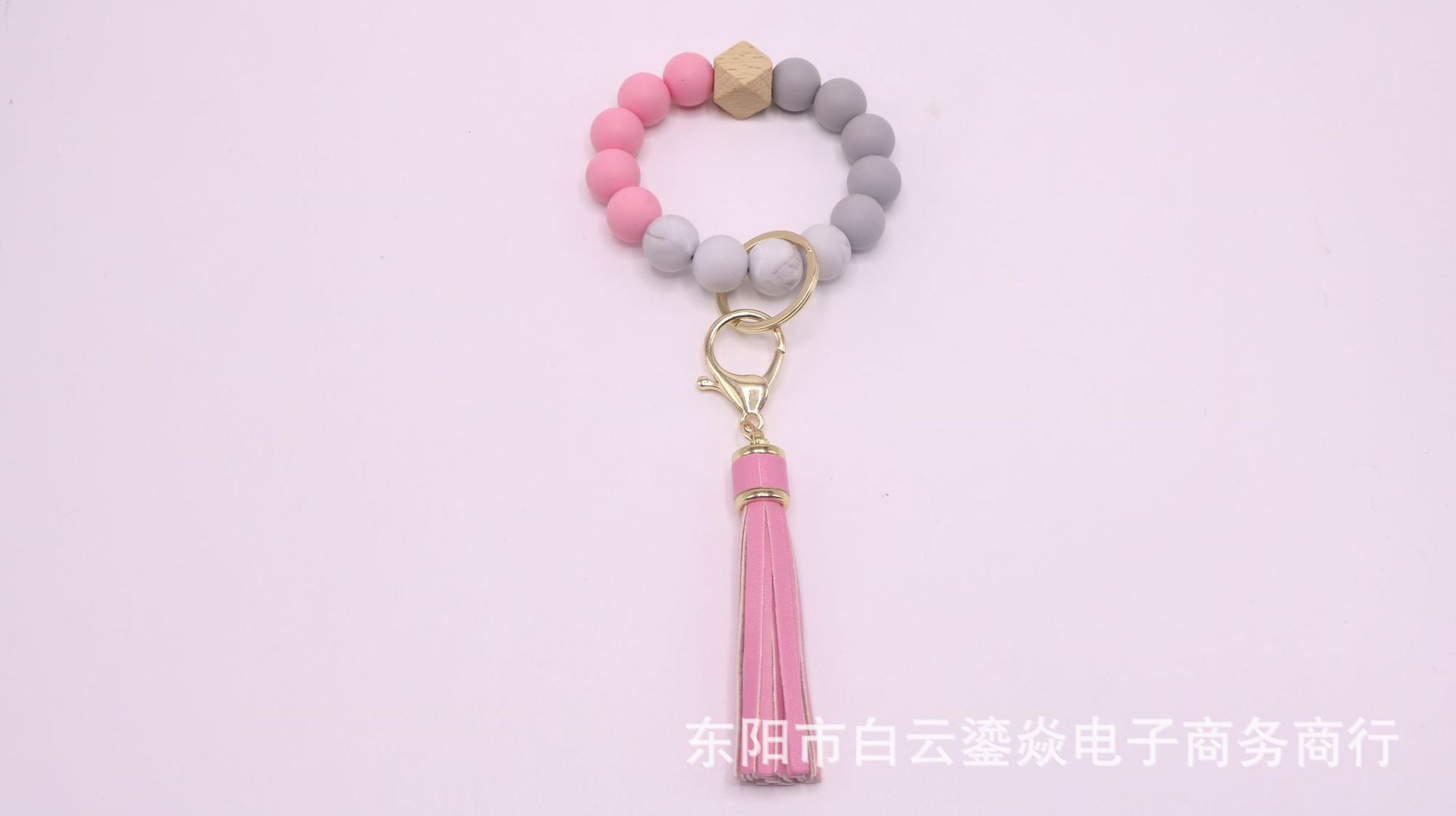 Wholesale 10pcs/pack  Silicone leather tassel bracelet Wristlet Keychain