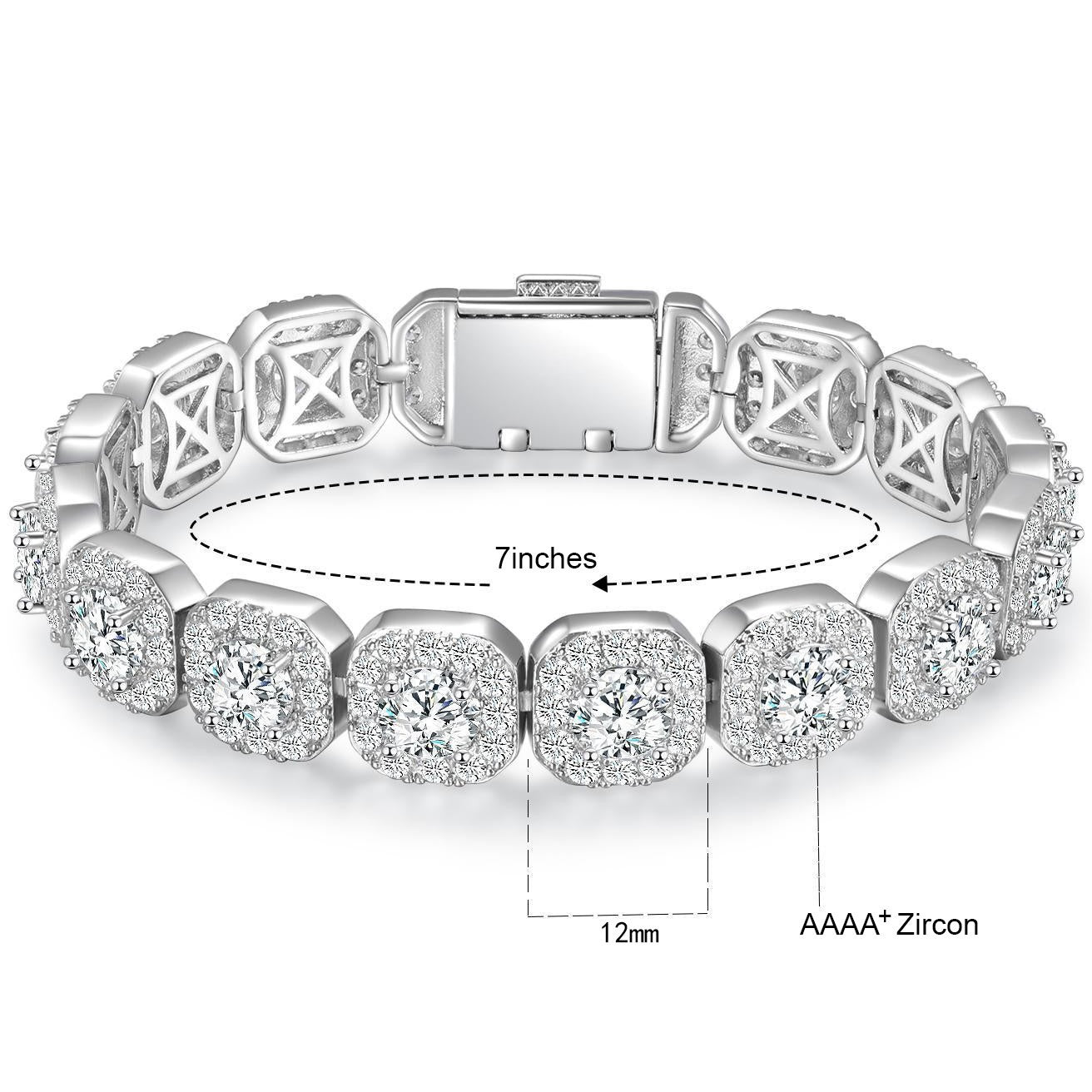 Wholesale Zirconia tennis bracelet men's jewelry