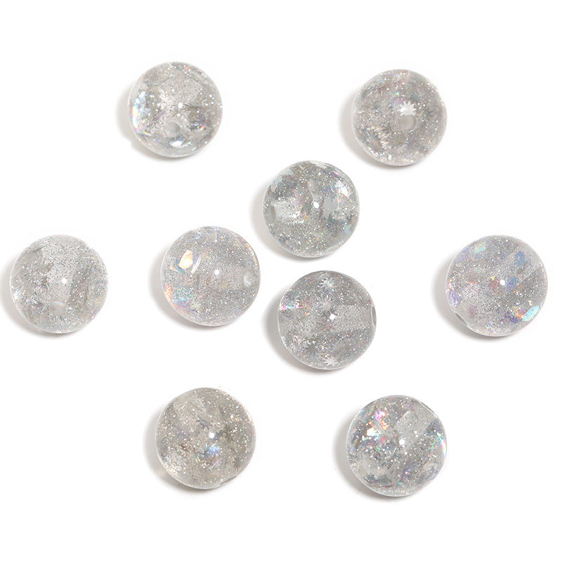 Wholesale 200pcs A variety of colorful sequins resin fine flash through hole beads