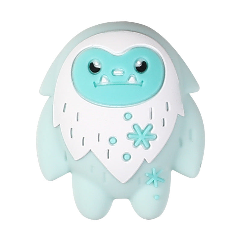 Wholesale 20pcs Blue Christmas 3D Silicone Beads