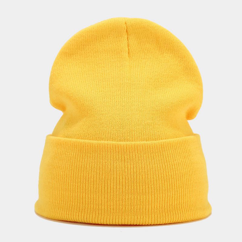 Wholesale Winter Knitted Hat Solid Color Warm Hat