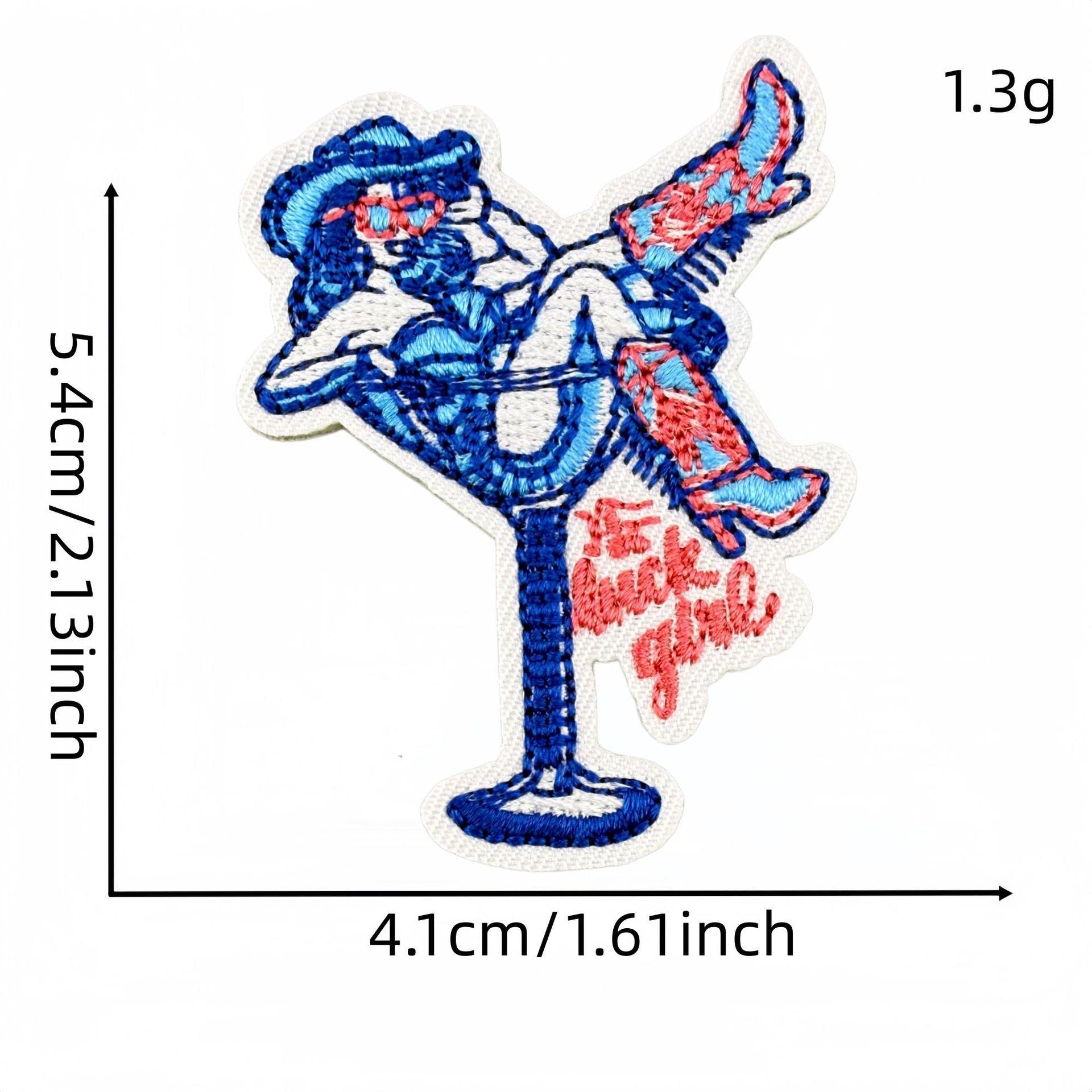 Wholesale Western Cowgirl Embroidered Patches 24 Piece Set Pink Blue Guitar Cow Skull Design DIY Craft Supply For Home Decor And Resale
