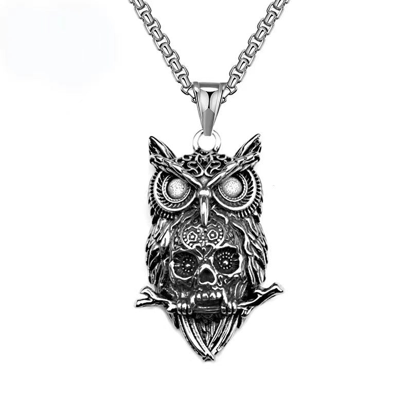 Wholesale Fashion  Hip-Hop Necklace for Men, Personalized Punk Style Steel Chain Pendan