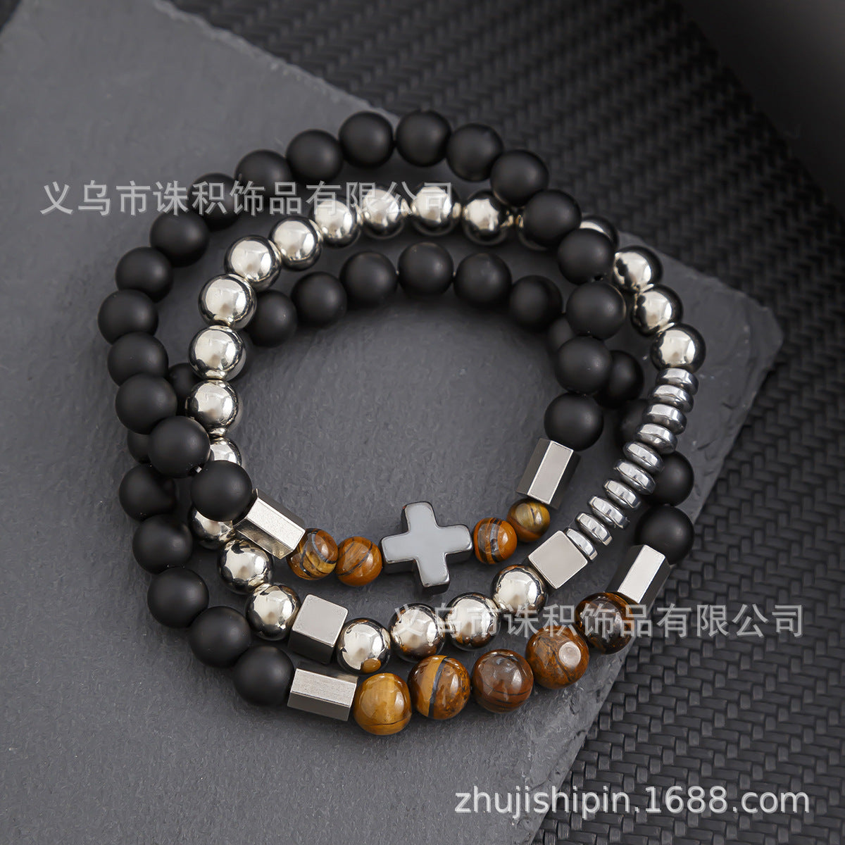 Wholesale Micro-paved Zirconia Dice Bracelet Set