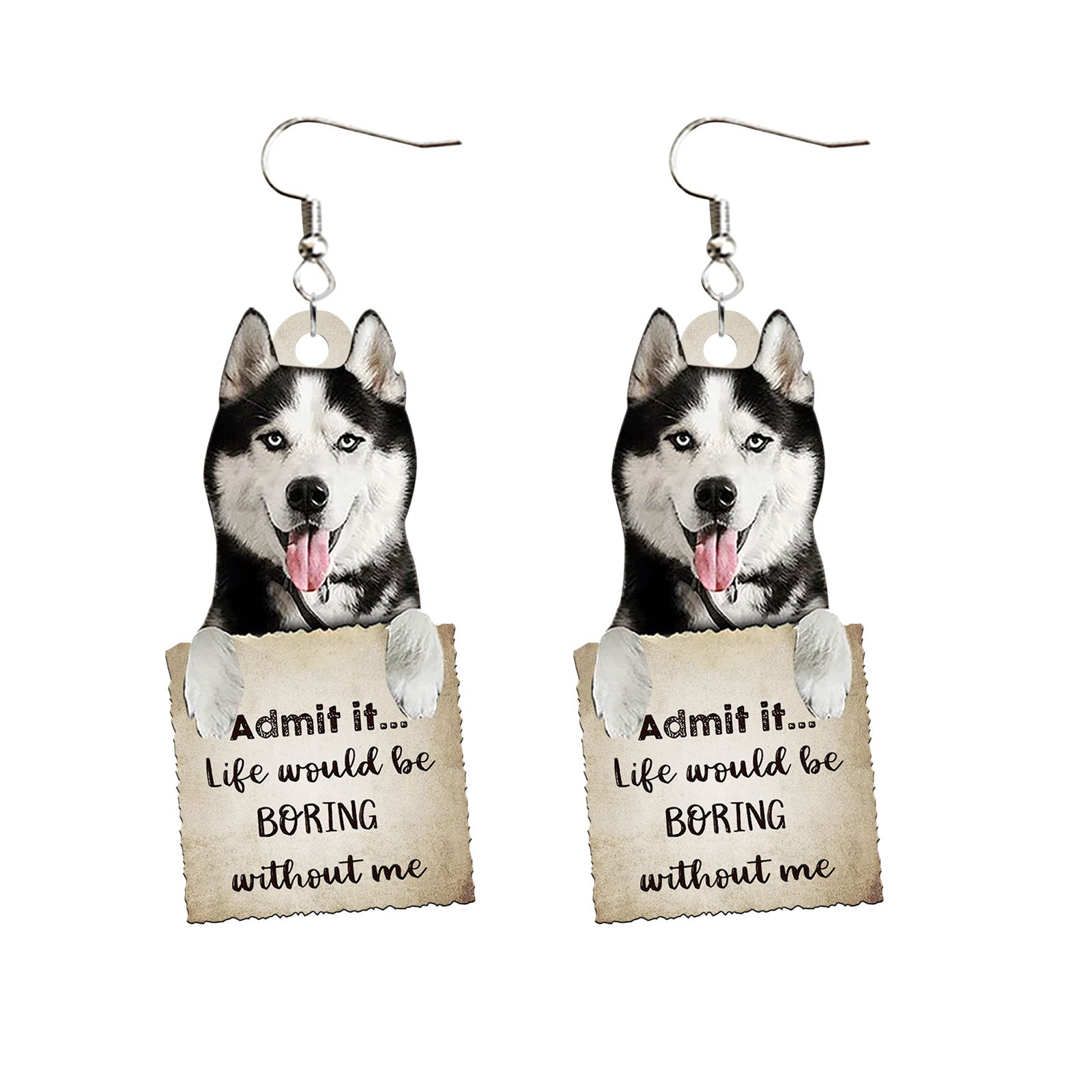 Wholesale Puppy Love Bookstore Creative Acrylic Earrings