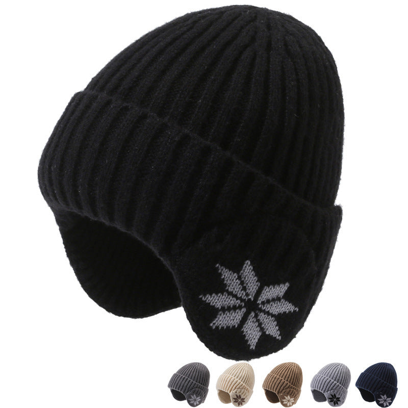 Wholesale Autumn and Winter Warm Knit Versatile and Plush Ear Protection Woolen Hat