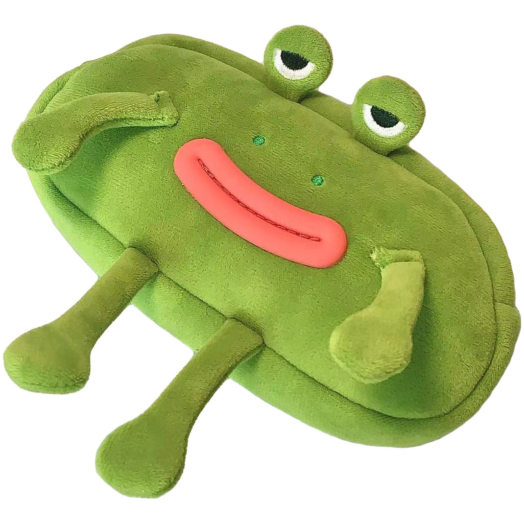 Wholesale Large Mouth Frog Plush Pen Bags