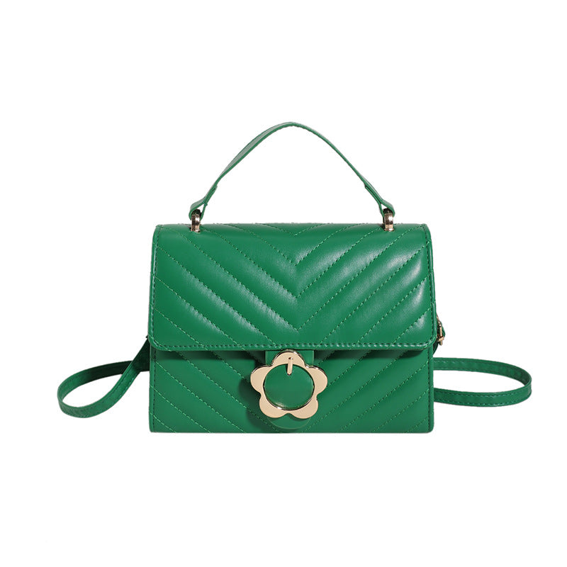 Wholesale Simple Pink PU Handbag Versatile One Shoulder Crossbody Bag