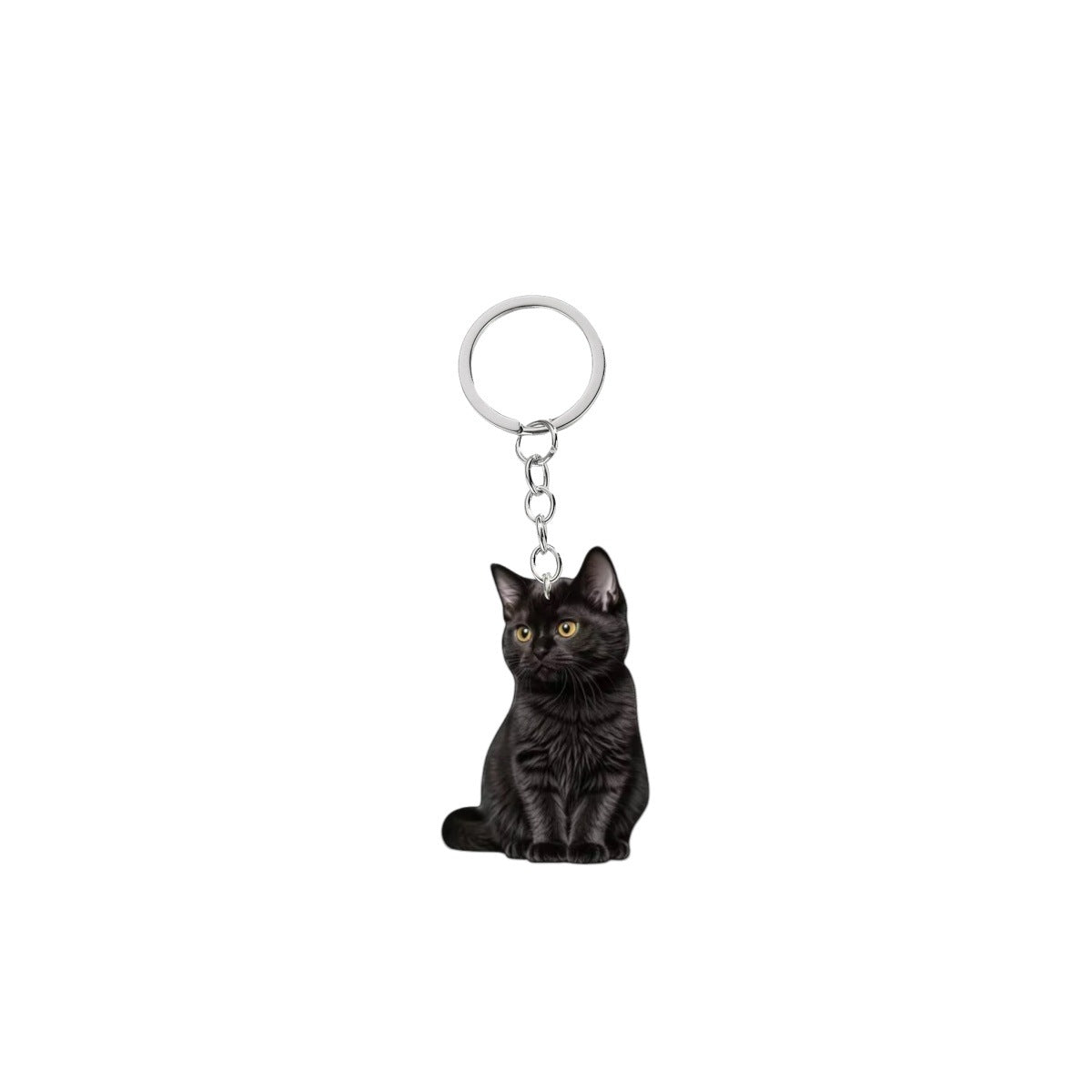 Wholesale Acrylic cute cat keychain