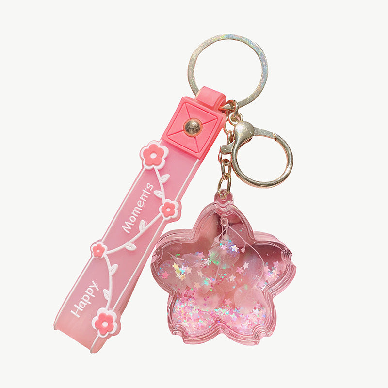 Wholesale Oil Drift Bottle Eternal Flower Acrylic Keychain