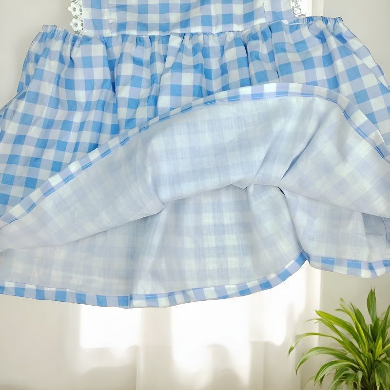 Wholesale Cotton Toddler Girls Sleeveless Princess Dress Plaid Floral Summer Chic Daily Wear