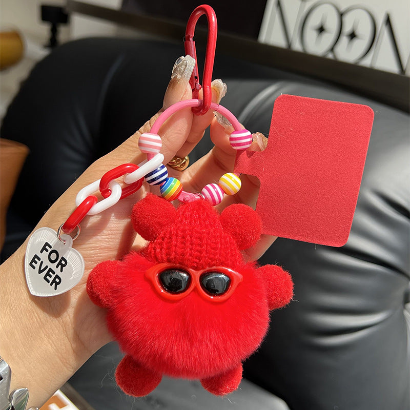 Wholesale Wholesale cute Rex rabbit fur briquettes bag pendants