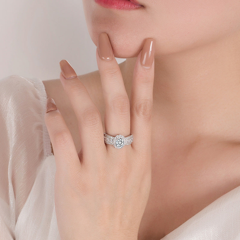 Wholesale Gypsophila Inlaid Zirconia Diamond Ring