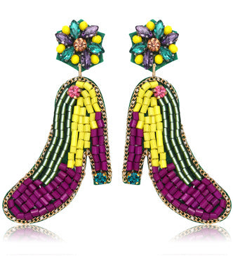 Wholesale Mask Alphabet Clown Carnival Beads Earrings