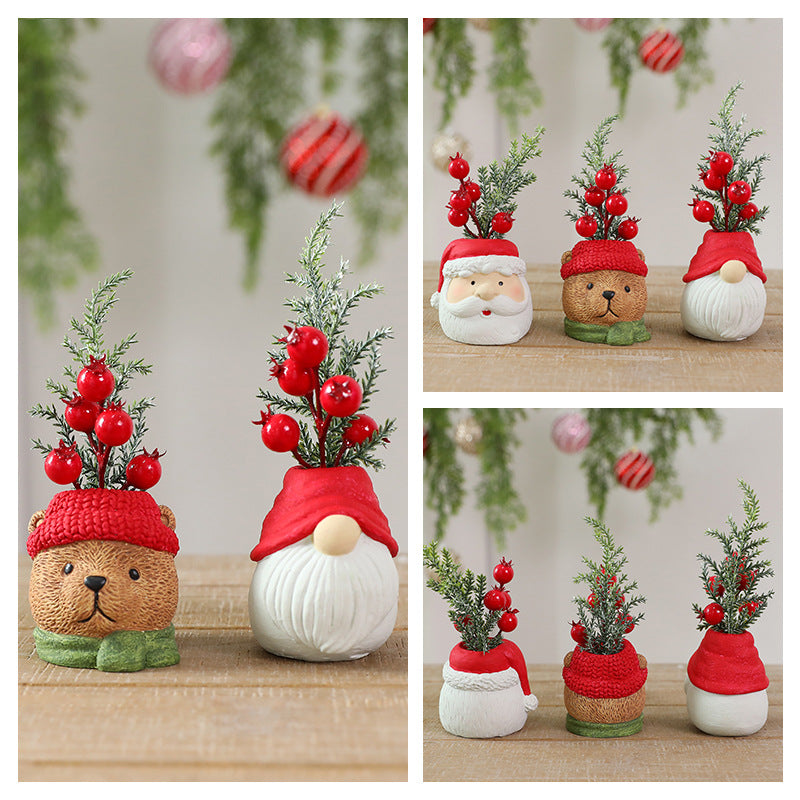 Wholesale  new resin dwarf doll  snowman resin Christmas decoration ornaments