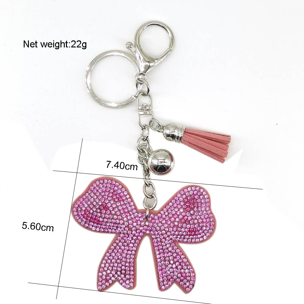 Wholesale 4pcs Diamond Bow Key Chain Hot Diamond Keychains