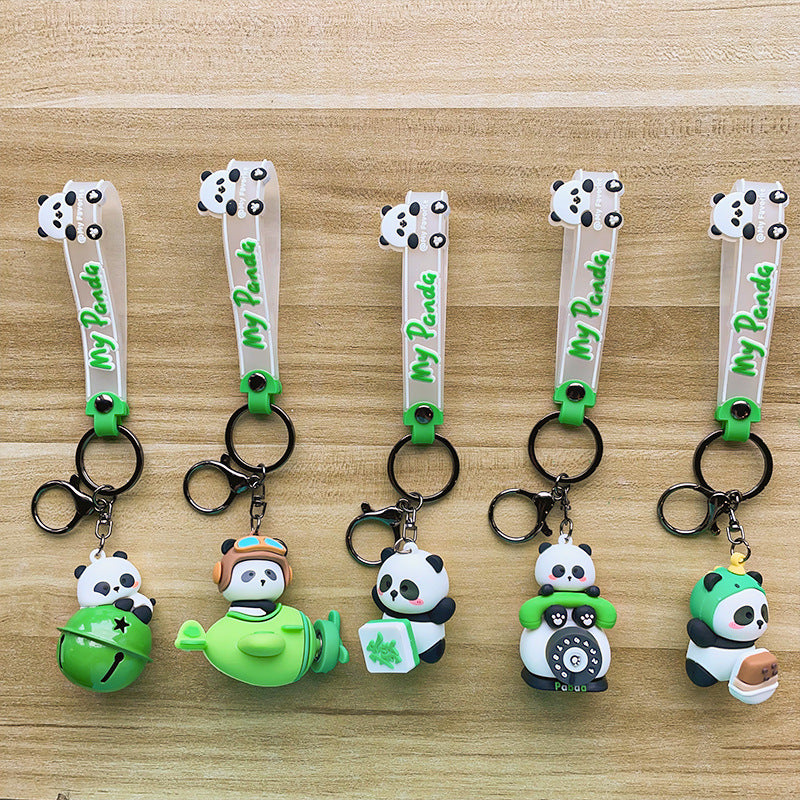 Wholesale Cute Panda Silicone Keychain