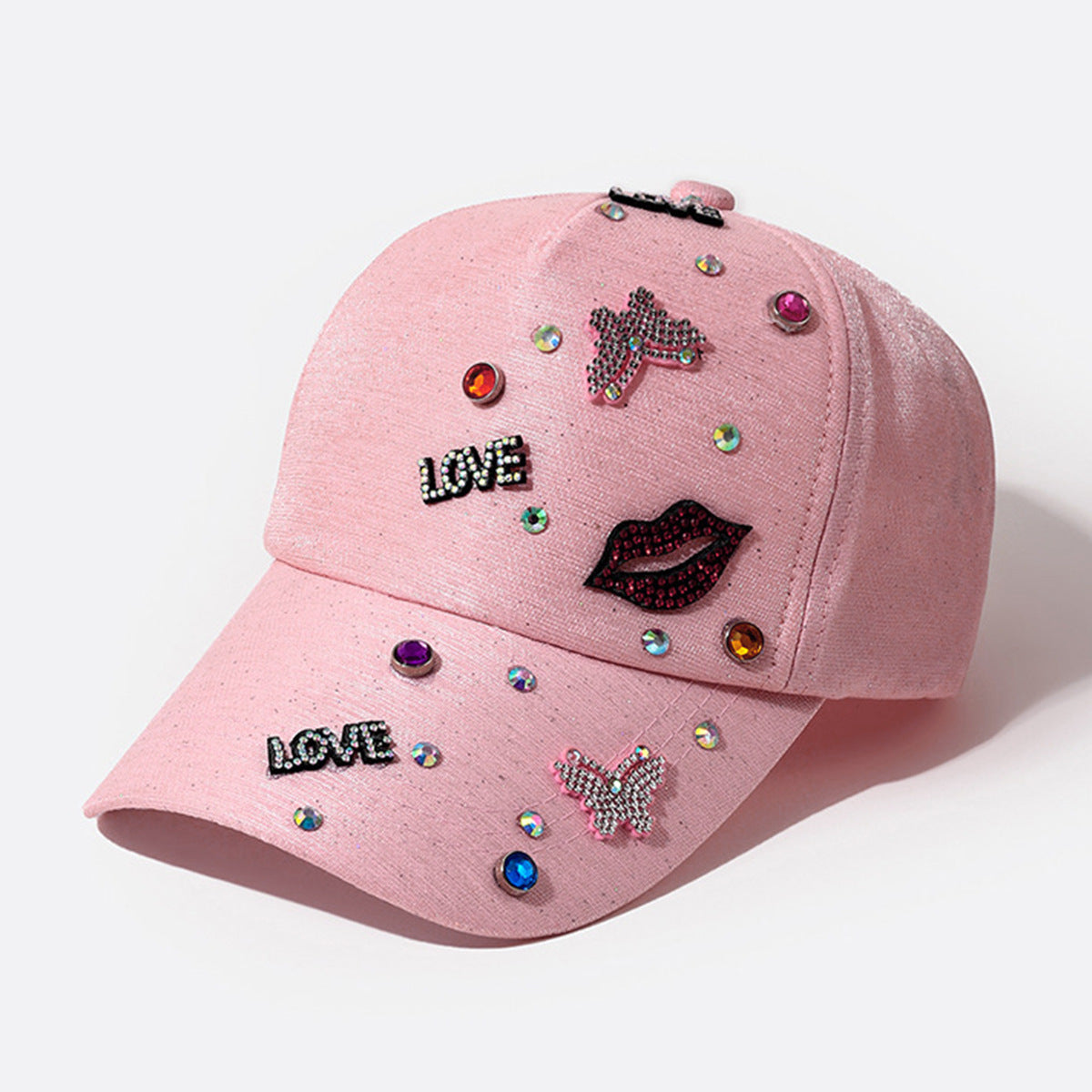 Wholesale Cotton Shiny Diamond Studded Baseball Caps