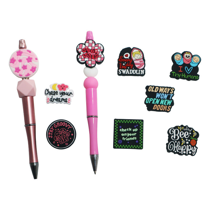 Wholesale  10pcs/pack  Silicone DIY Creative Letter Beads Cartoon Beads