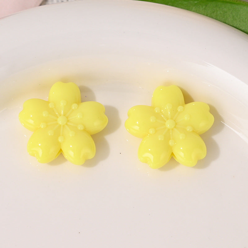 Wholesale 5pcs/pack   Candy-colored flower beads Acrylic Beads