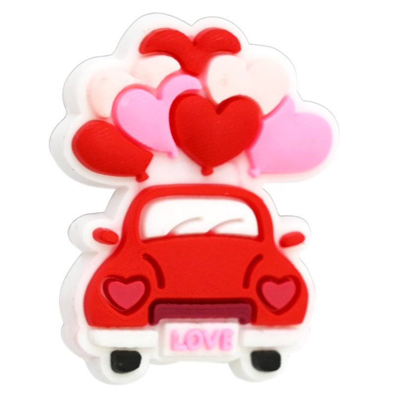 Wholesale  Random 100pcs/pack Valentine' s Day Beaded Series  Focal Beads