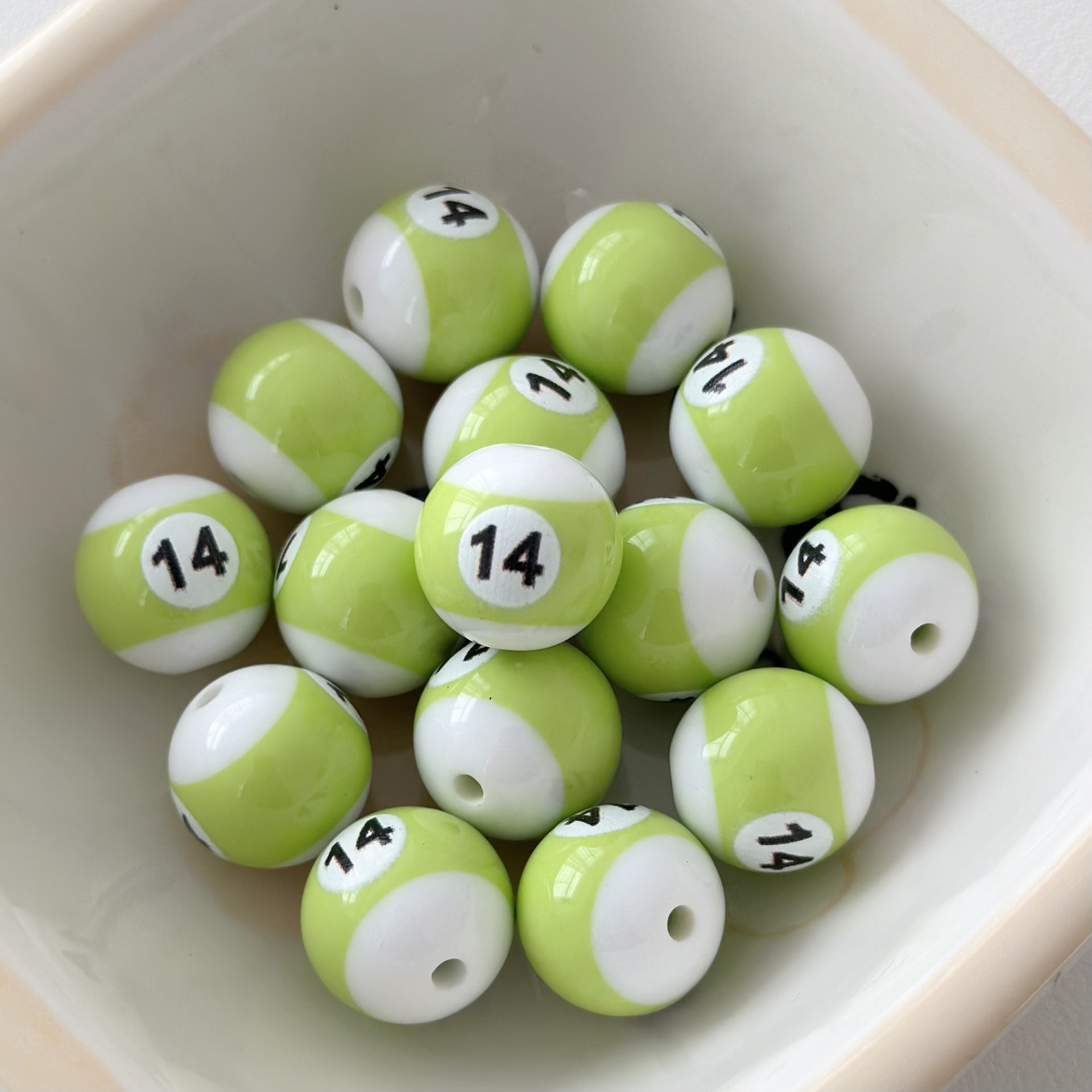 Wholesale 10PCS Billiard Beads Resin Beads Diy Beads