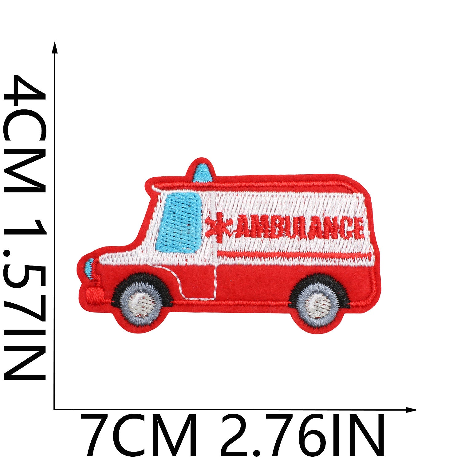 Wholesale Modern Red Blue Medical Rescue Team Embroidered Patches Cartoon Stethoscope Polyester Clothing Decoration Gift
