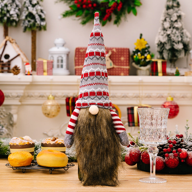 Wholesale Christmas Decorations Faceless Doll Wine Bottle Cover