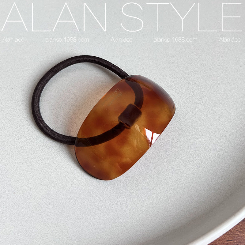 Wholesale Oval Horse Tail Ball Head Temperament Acetate Fiber Hair Scrunchies