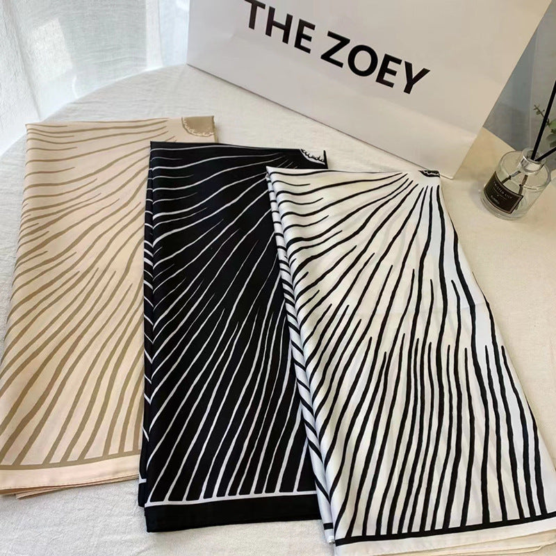 Wholesale Twill Silk Line Printed Polyester Scarves