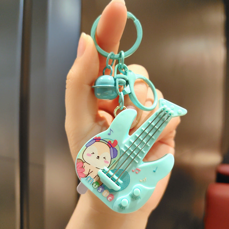 Wholesale Plastic Cartoon Animal Guitar Keychains