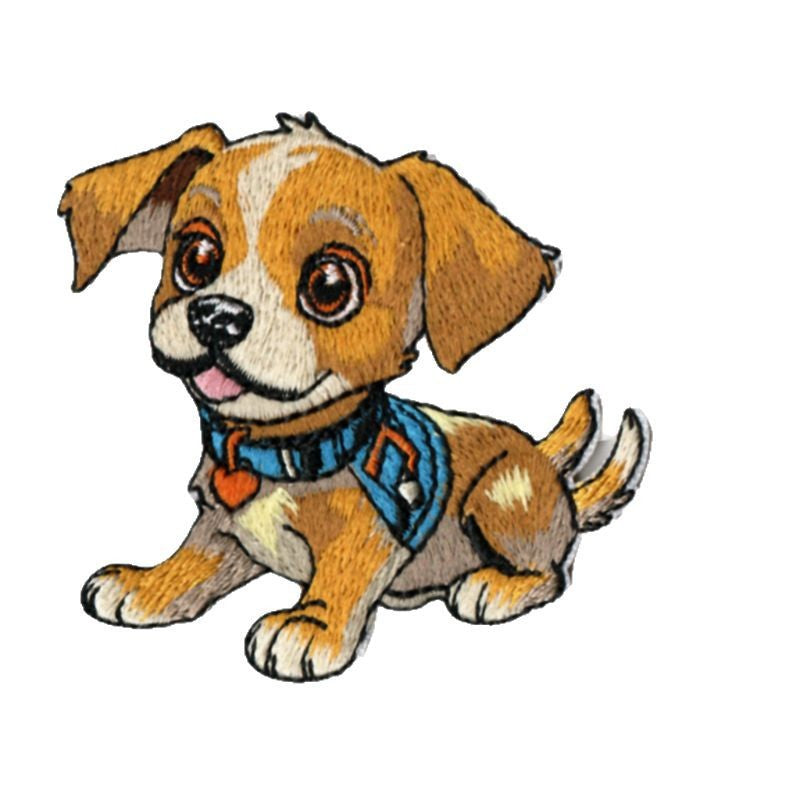 Wholesale Cartoon Puppy Embroidered Patches Set Of 9 Cute Applique Badges For Coats Fashion Accessory Gift