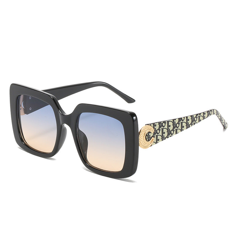 Wholesale Square Frame Trendy Natural Large Frame Sunglasses