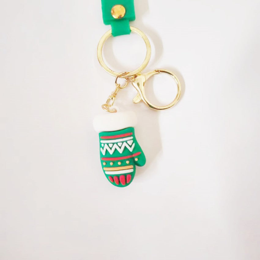 Wholesale Christmas Cartoon Soft Rubber Keychains