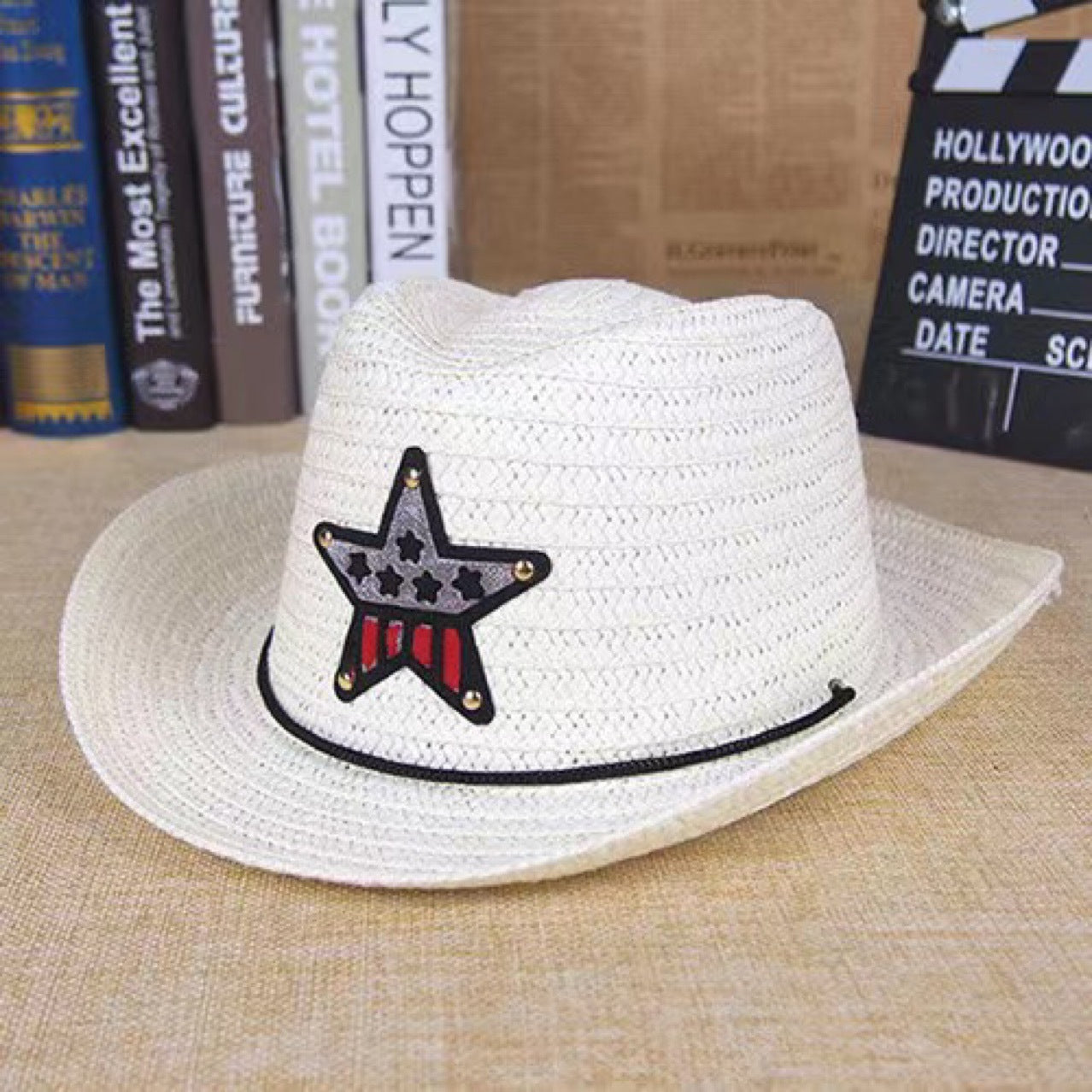 Wholesale of Western Cowboy Children's Sunshade Tencel Straw Hat