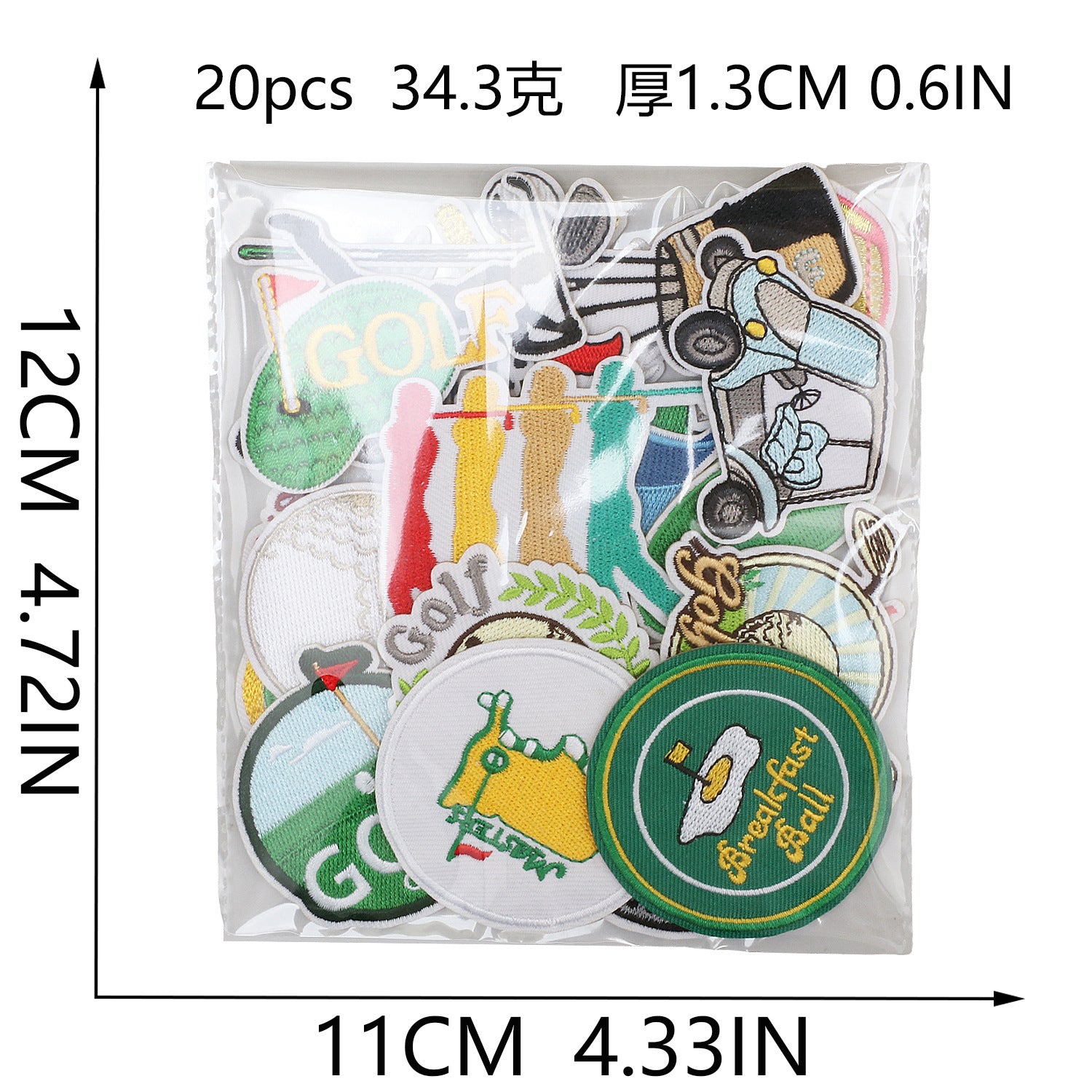 Wholesale Chic Golf Club Embroidered Patch Polyester Clothing Decorative Accent Casual Everyday Use