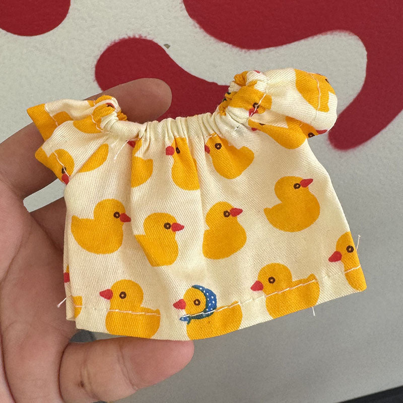 Wholesale Little Skirt  Can Wear Floral Dress 10cm Pendant Doll Clothes Accessories